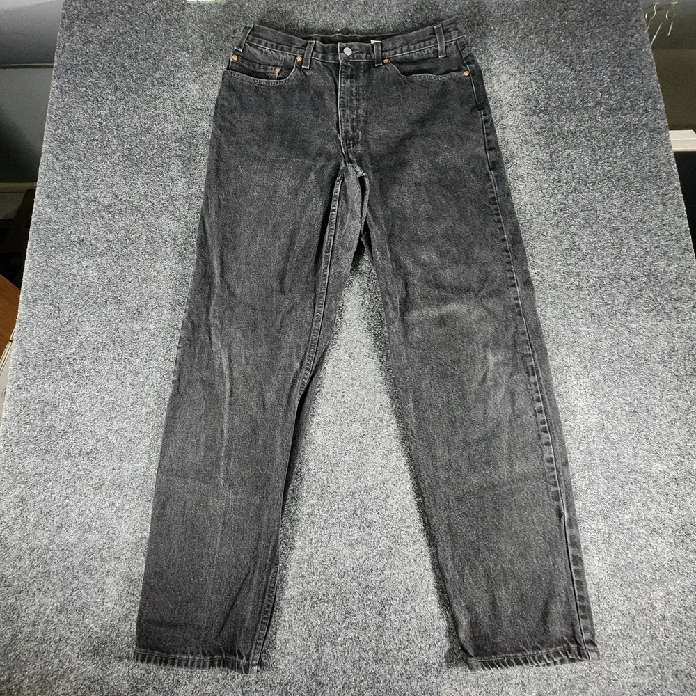 VTG Levis 550 Jeans Black Men's 38x34 Fit 34x32 Y2K 2000‎ Relaxed Fit Denim